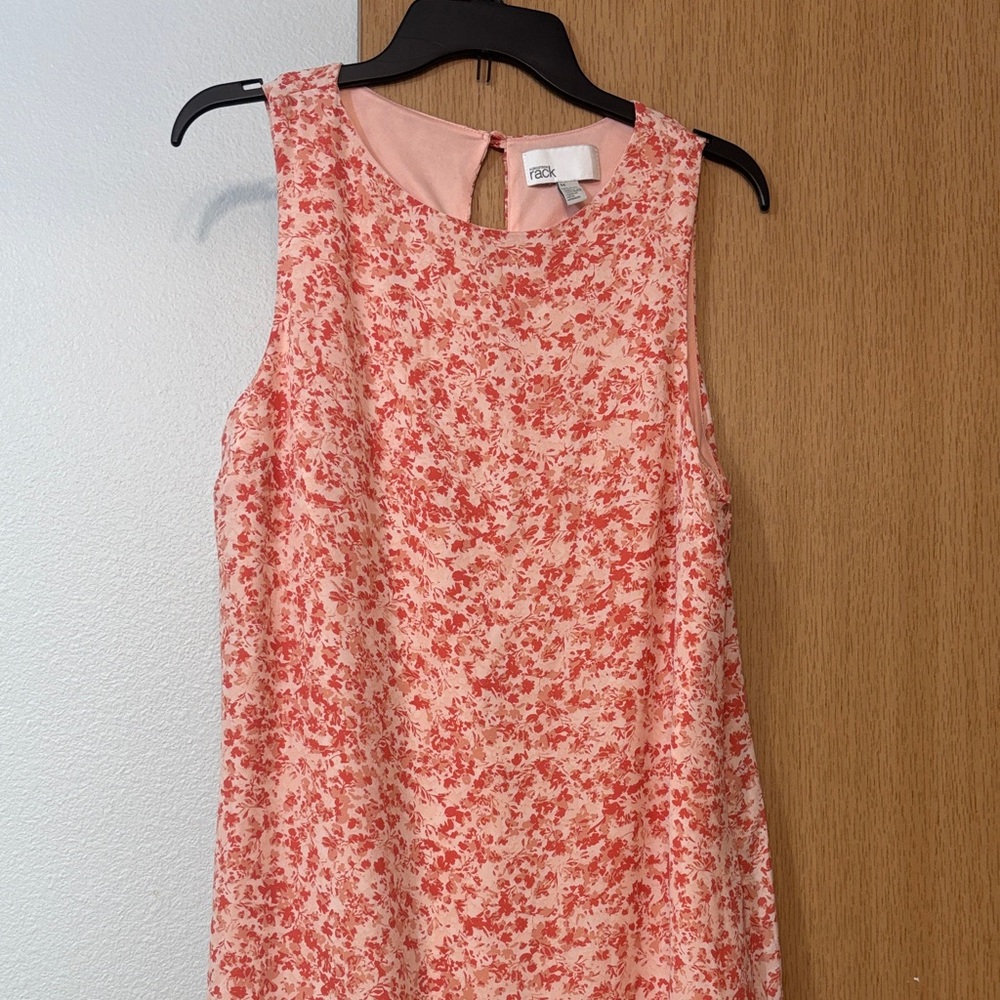 F&F Pink Floral Sleeveless Midi Dress